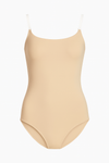 Organic Cotton Camisole Leotard with Clear Straps