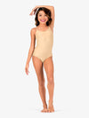 Organic Cotton Camisole Leotard with Clear Straps
