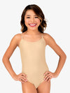 Organic Cotton Camisole Leotard with Clear Straps